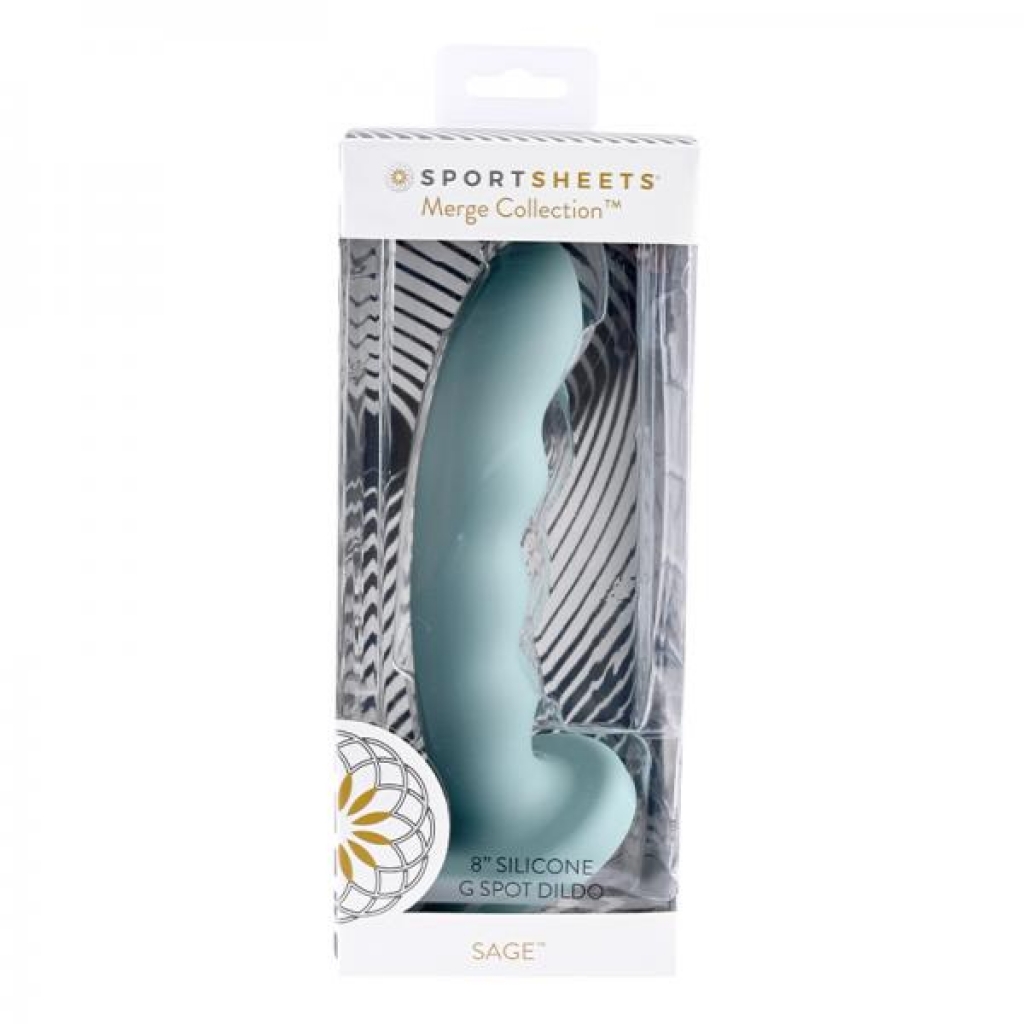 Merge Sage 8 In. Suction Cup G-spot Dildo Green - Sportsheets