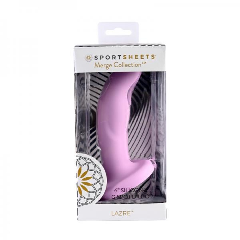 Merge Lazre 6 In. Suction Cup G-spot Dildo Pink - Sportsheets