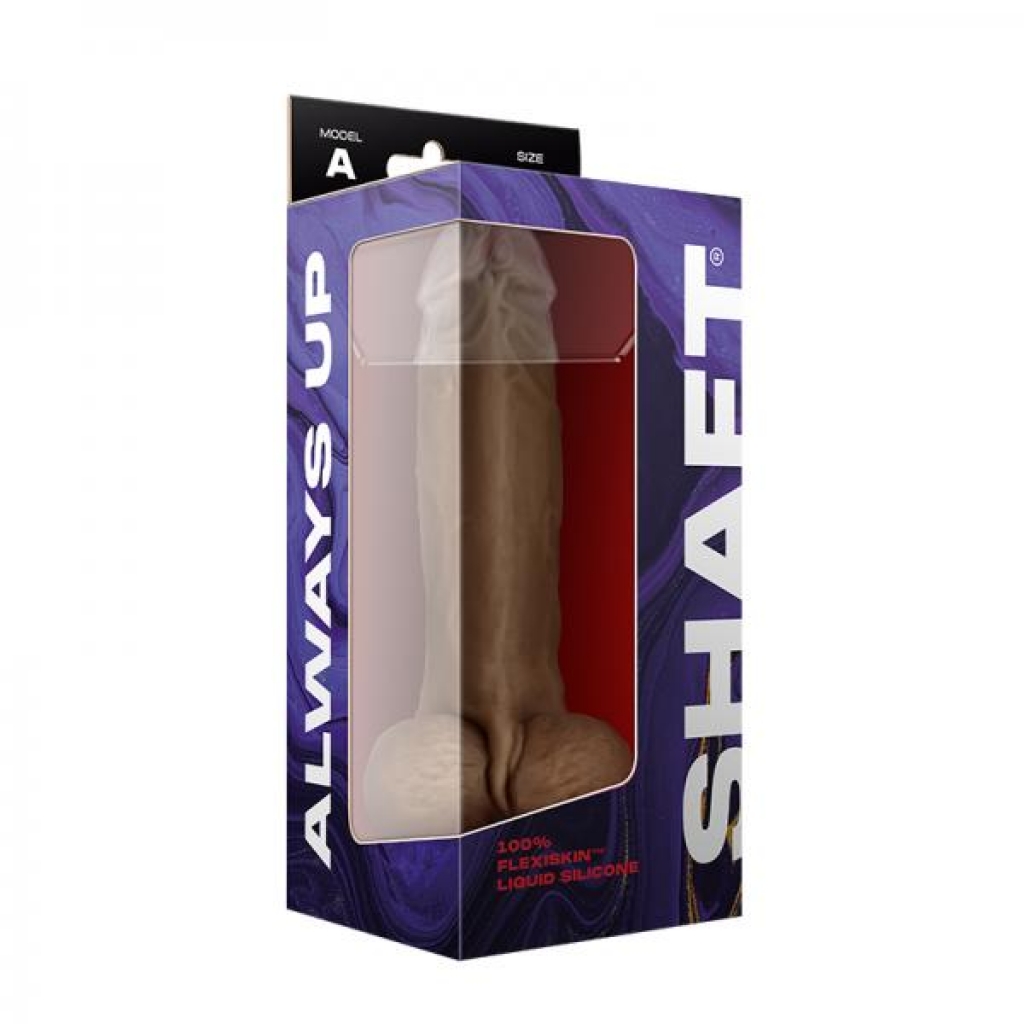 Shaft Model A Liquid Silicone Dong with Balls - 9.5 In. Oak