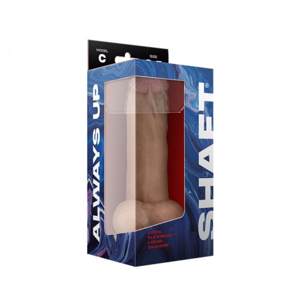 Shaft Model C Liquid Silicone Dong With Balls 8.5 In. Pine - Shaft