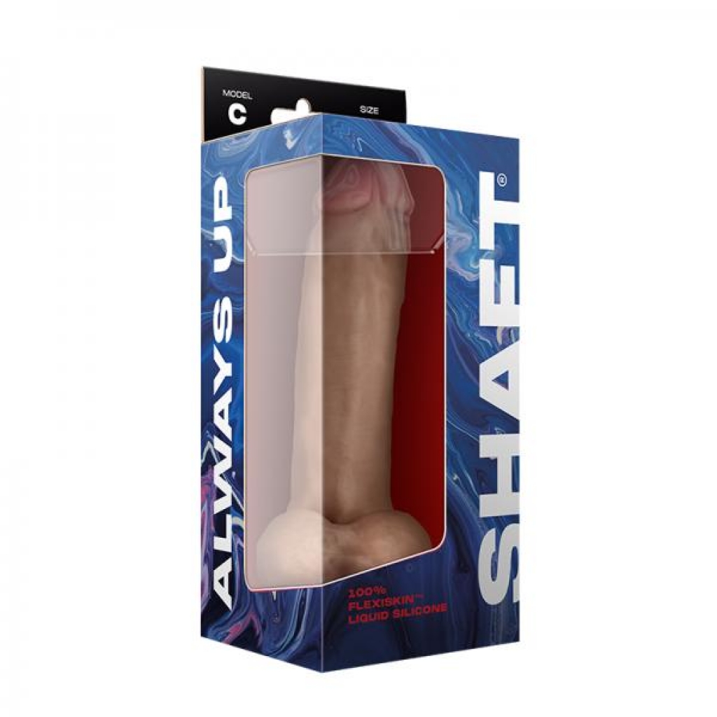 Shaft Model C Liquid Silicone Dong With Balls 9.5 In. Pine - Shaft