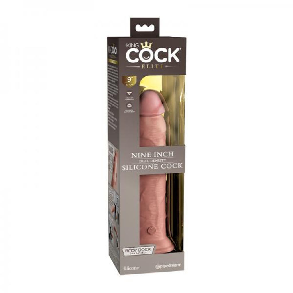 King Cock Elite Silicone Dual-density Cock 9 In. Light - Pipedream