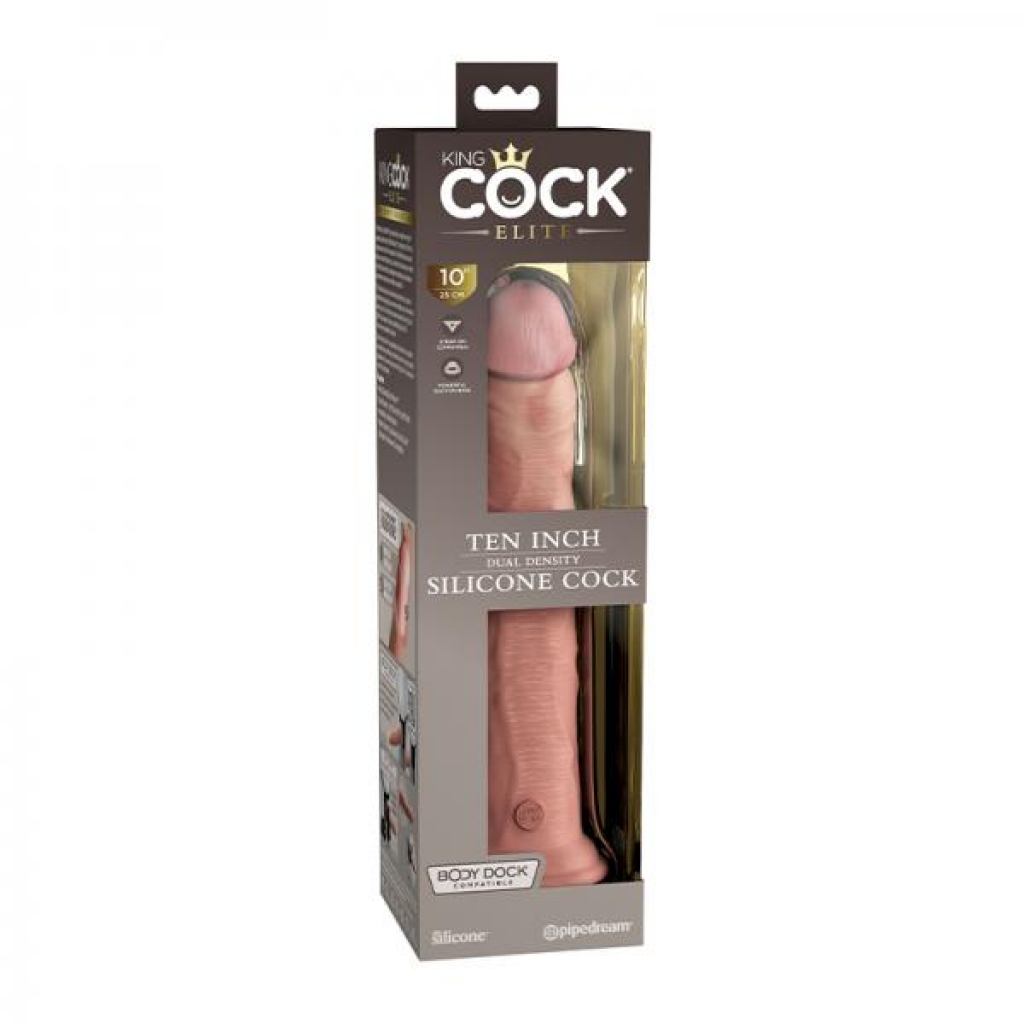 King Cock Elite Silicone Dual-density Cock 10 In. Light - Pipedream