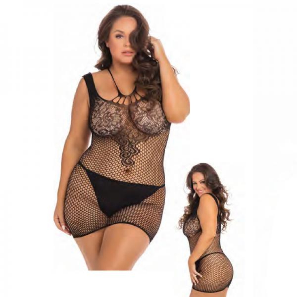 Absolutist Lace And Net Dress Black Queen - International Intimates
