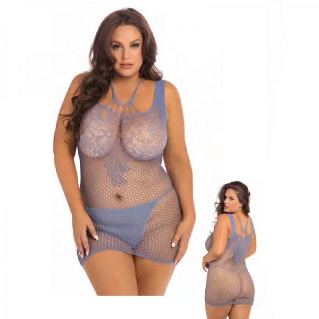 Absolutist Lace And Net Dress Blue Queen - International Intimates