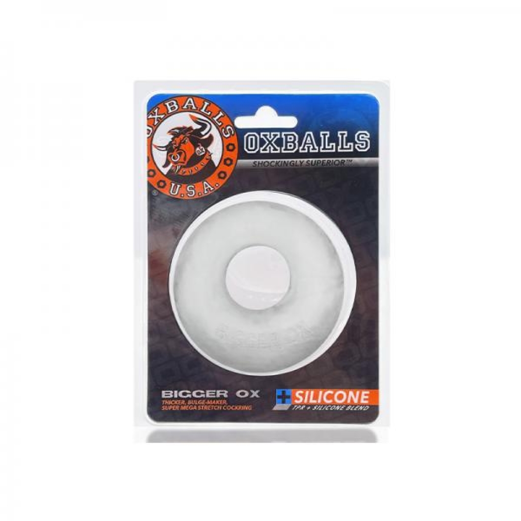 Oxballs Bigger Ox Thick Cockring Silicone Tpr Clear Ice - Oxballs