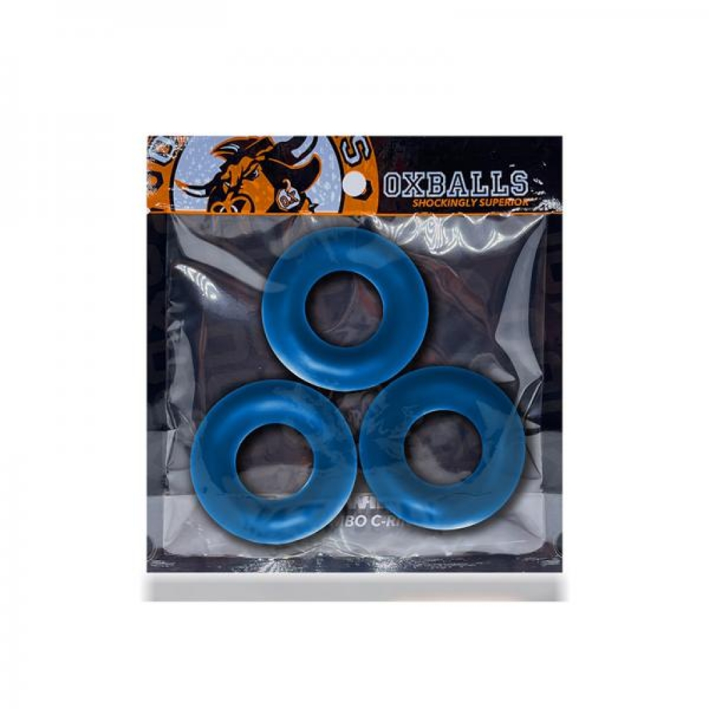 Oxballs Fat Willy 3-pack Jumbo Cockrings Flextpr Space Blue - Oxballs