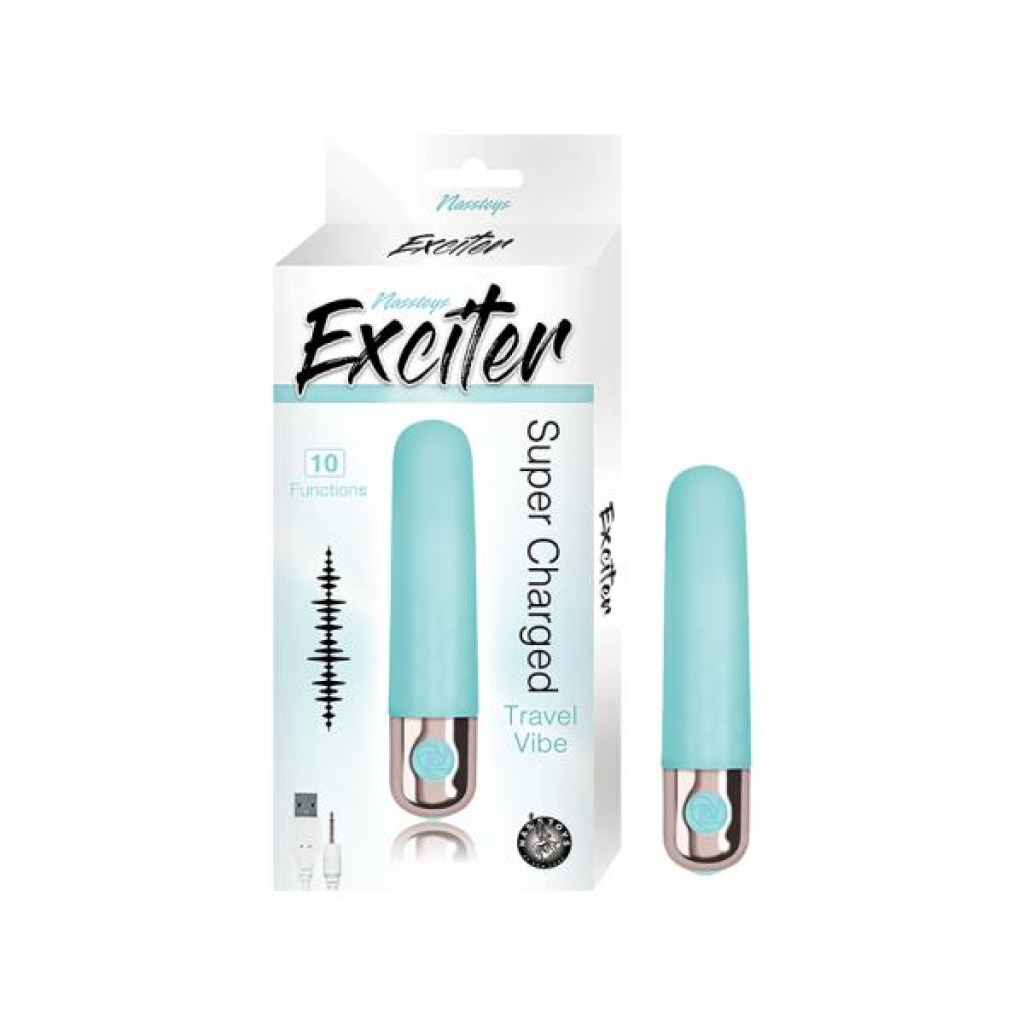 Exciter Travel Vibe Rechargeable Silicone Aqua - Nasstoys