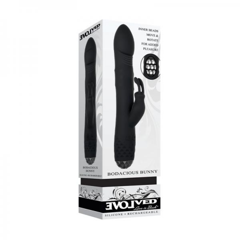 Evolved Bodacious Bunny Silicone Rechargeable Black - Evolved