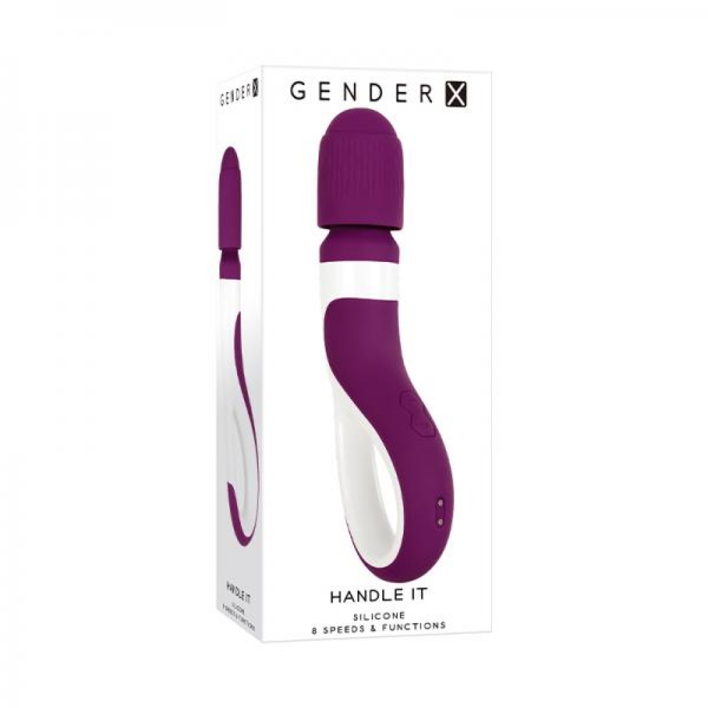 Gender X Handle It Wand Vibrator Silicone Rechargeable Purple - Gender X