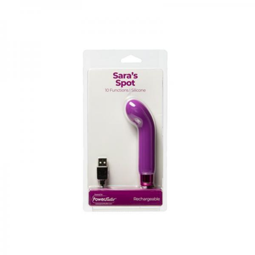 Sara's Spot Rechargeable Bullet With Removable G-spot Sleeve Purple - Bms