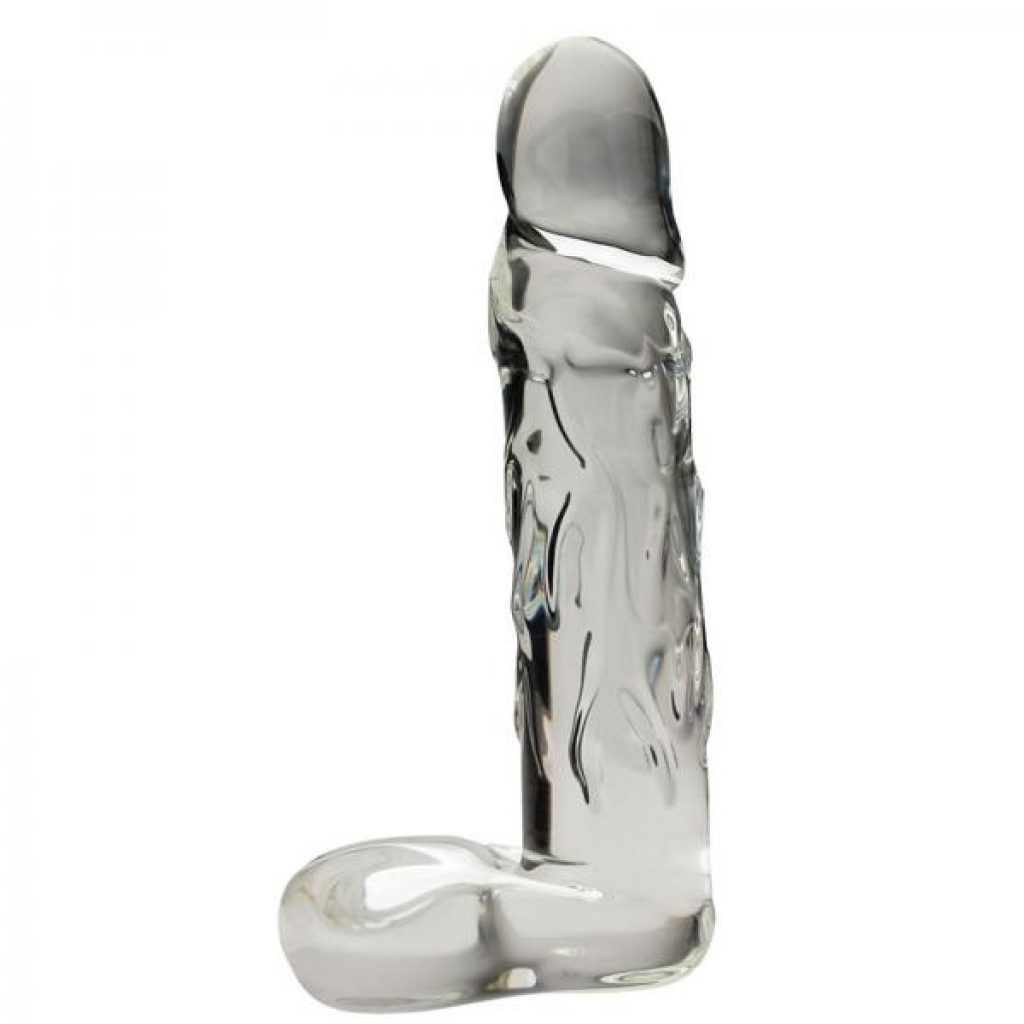 Realistic 8.5 In. Glass Dildo With Base Clear - Spartacus