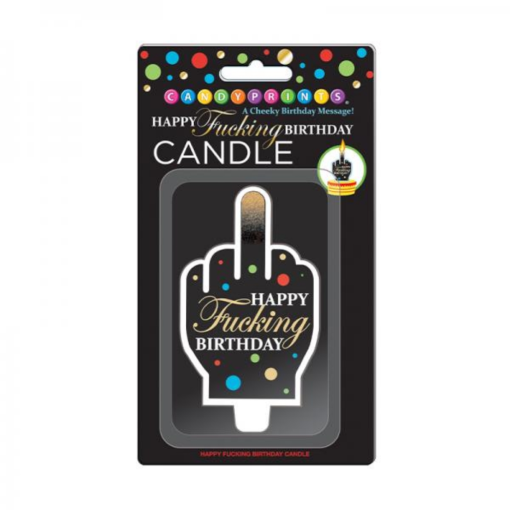 Happu Fucking Birthday Fu Finger Candle - Little Genie Productions