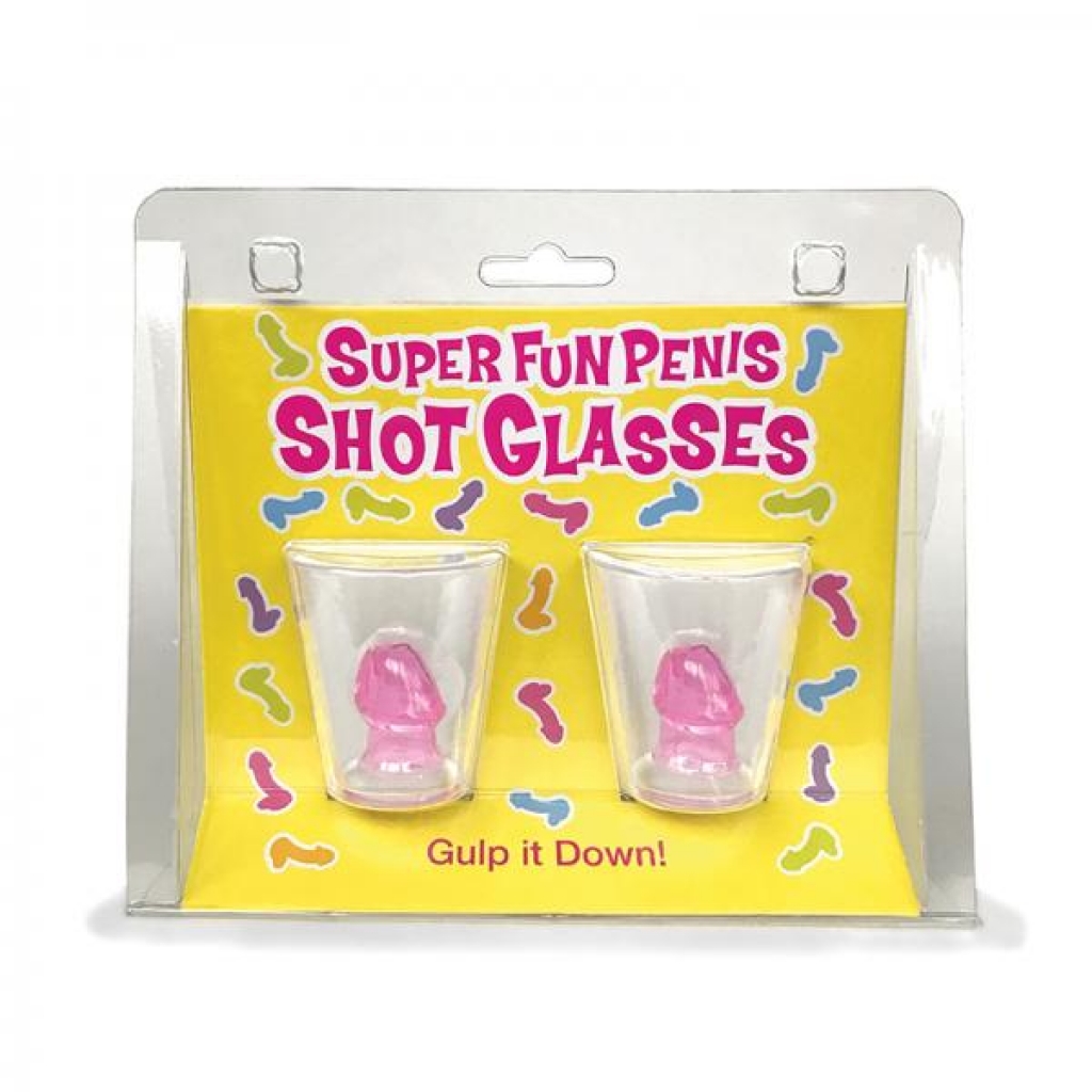 Super Fun Penis Shot Glasses Set Of 2 - Little Genie Productions