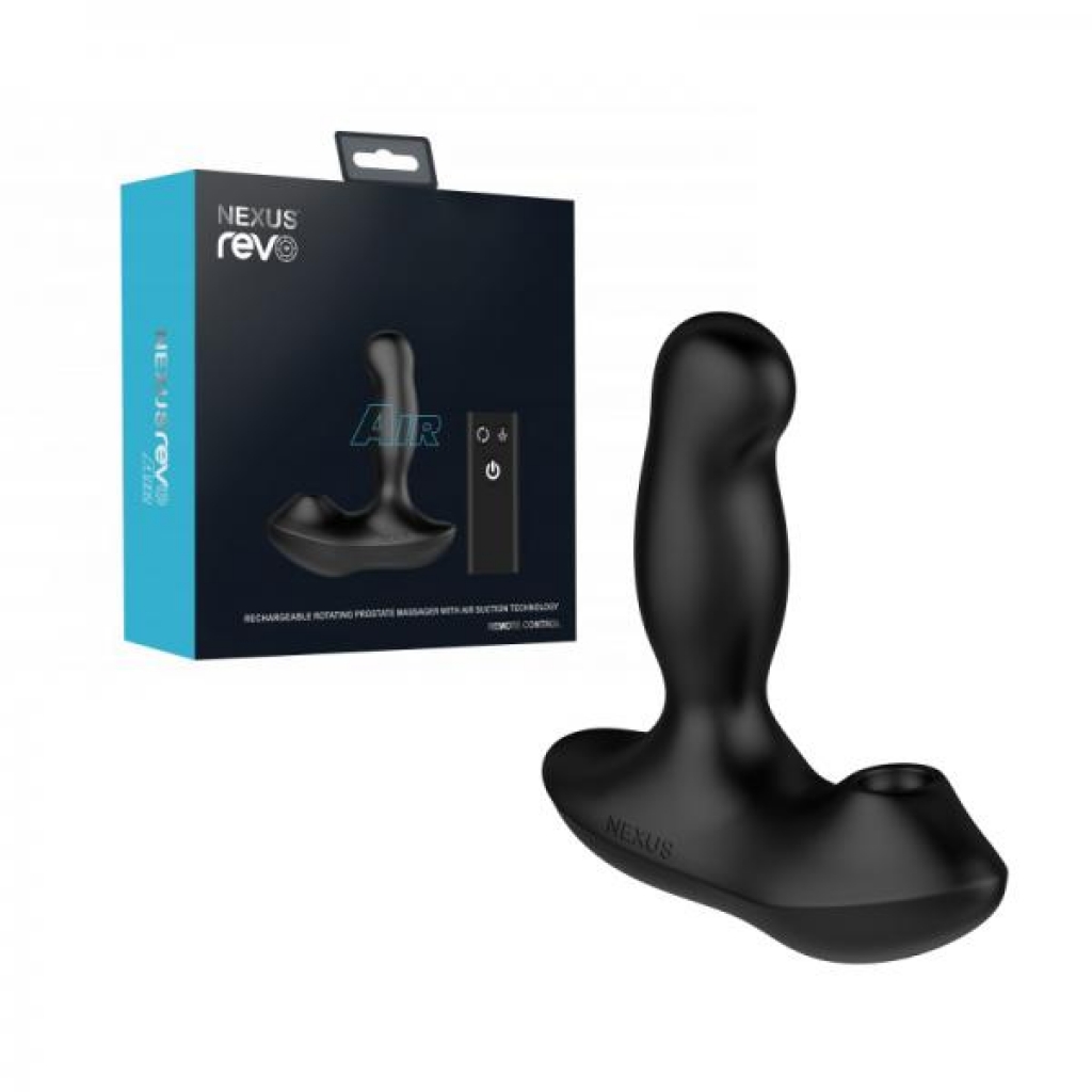 Nexus Revo Air Rotating Prostate Massager With Suction Black - Nexus