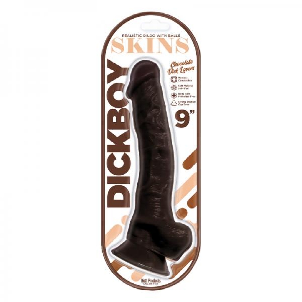 Dickboy Skins Dildo - 9 Inches Chocolate Lovers