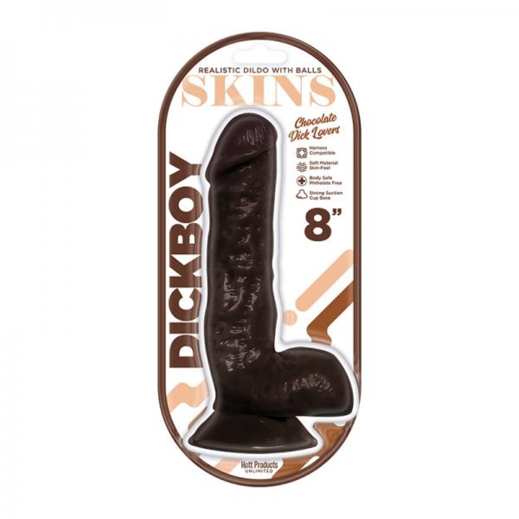 Dickboy Skins Dildo 8 In. Chocolate Lovers - Hott Products