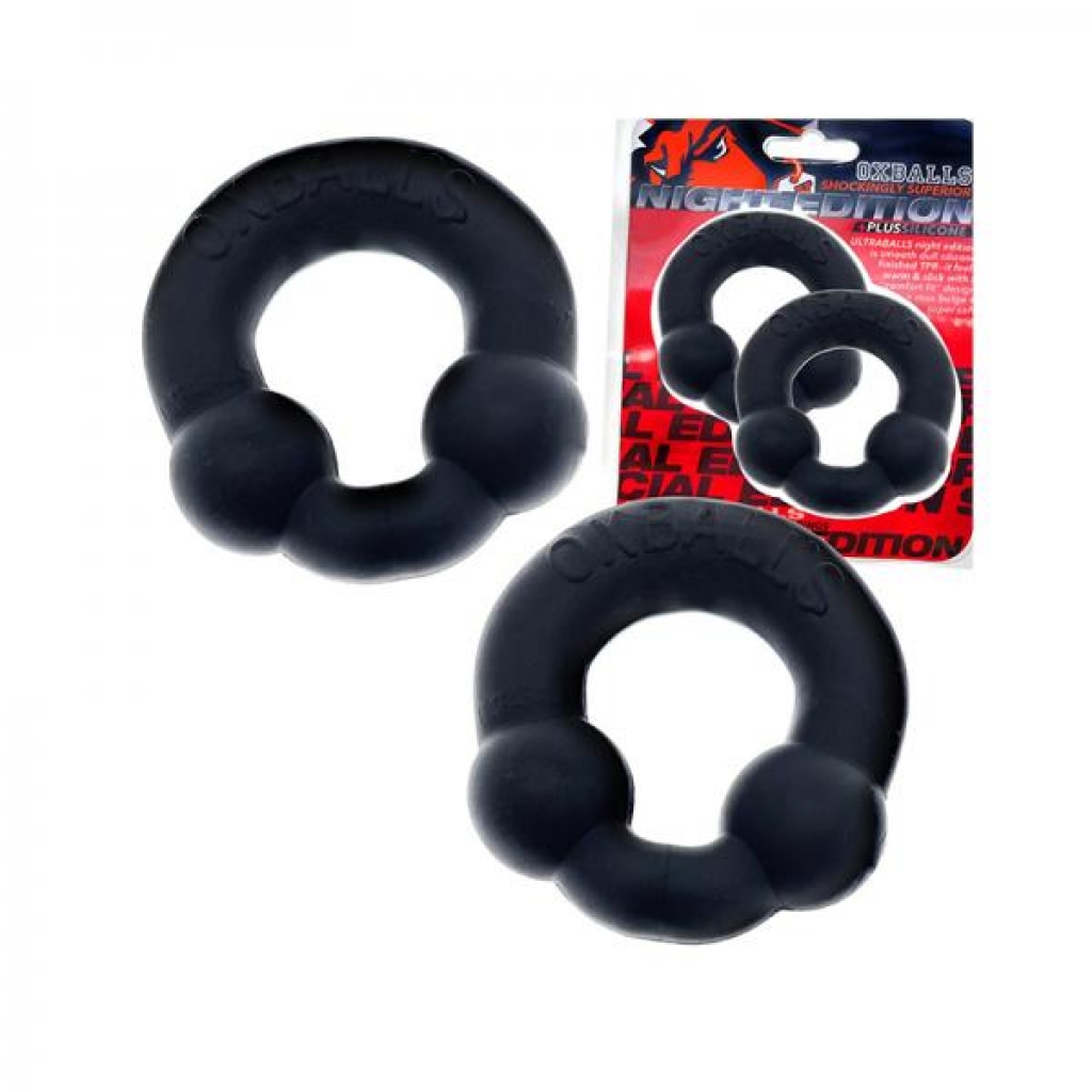 Oxballs Ultraballs 2-pack Cockring Plus+silicone Special Edition Night - Oxballs