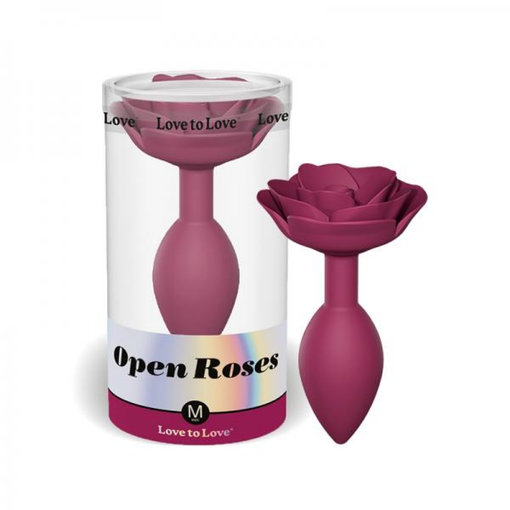 Love To Love Open Roses Anal Plug Medium Plum Star - Lovely Planet