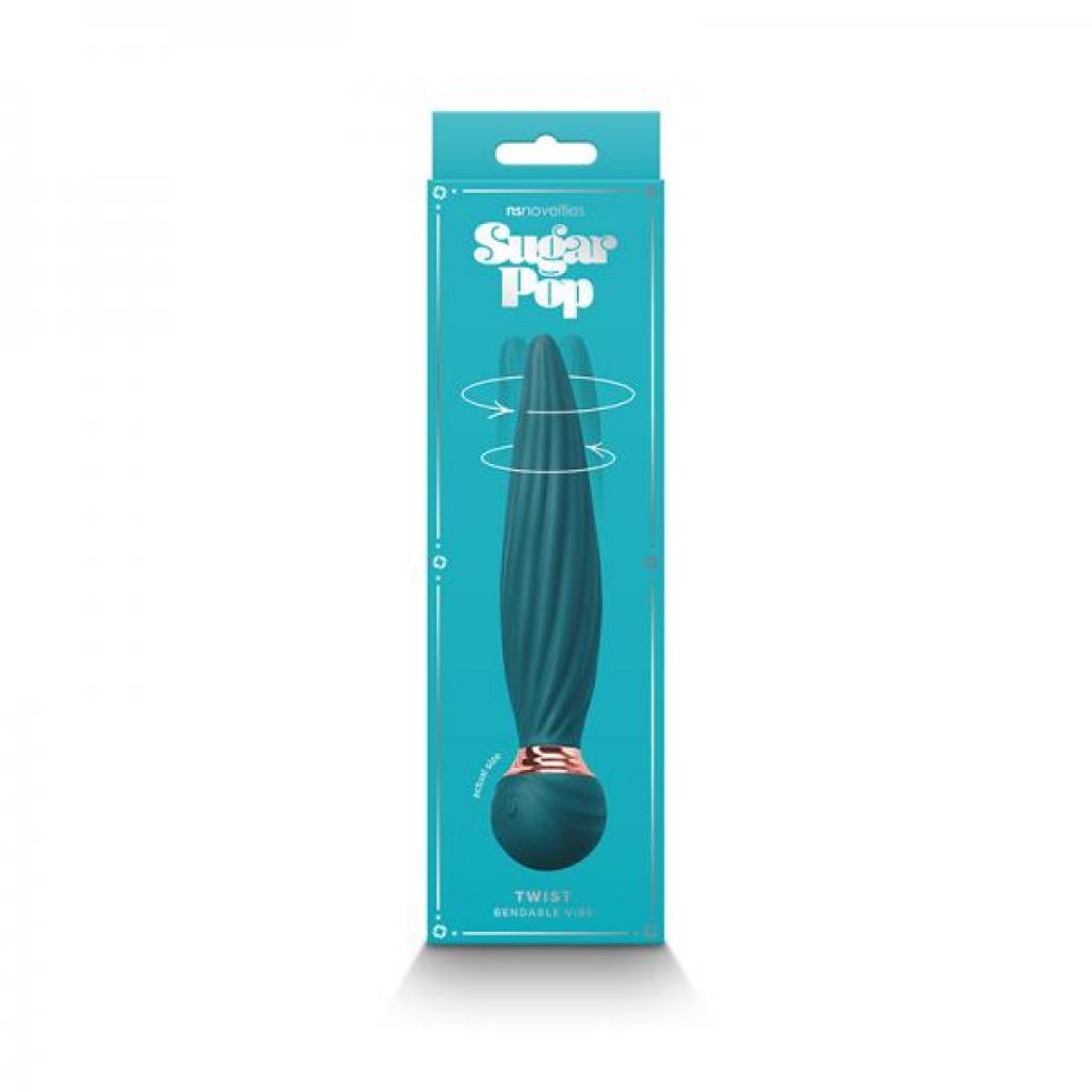 Sugar Pop Twist Gyrating Vibrator Teal - Ns Novelties