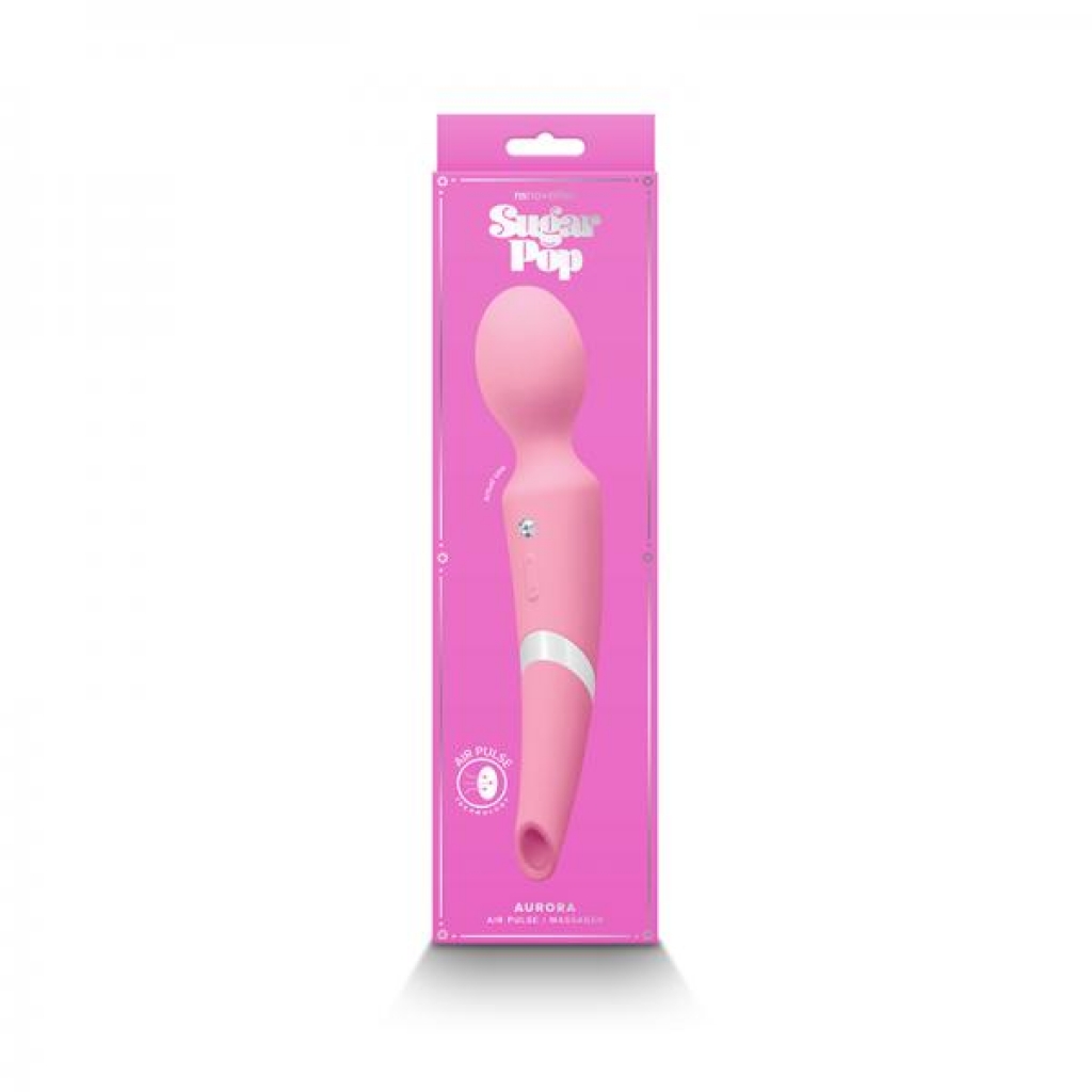 Sugar Pop Aurora Air Pulse And Wand Massager Pink - Ns Novelties