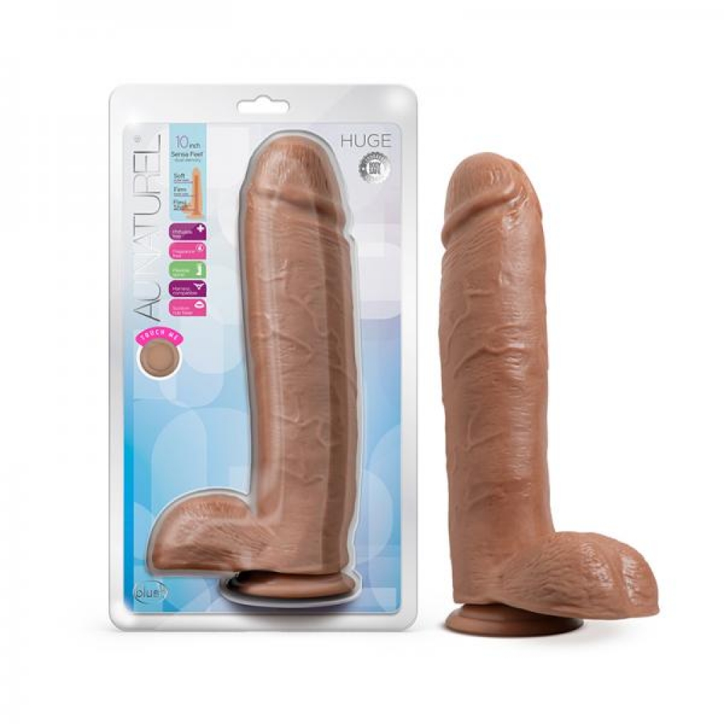 Au Naturel Huge Dildo - 10 Inches Mocha