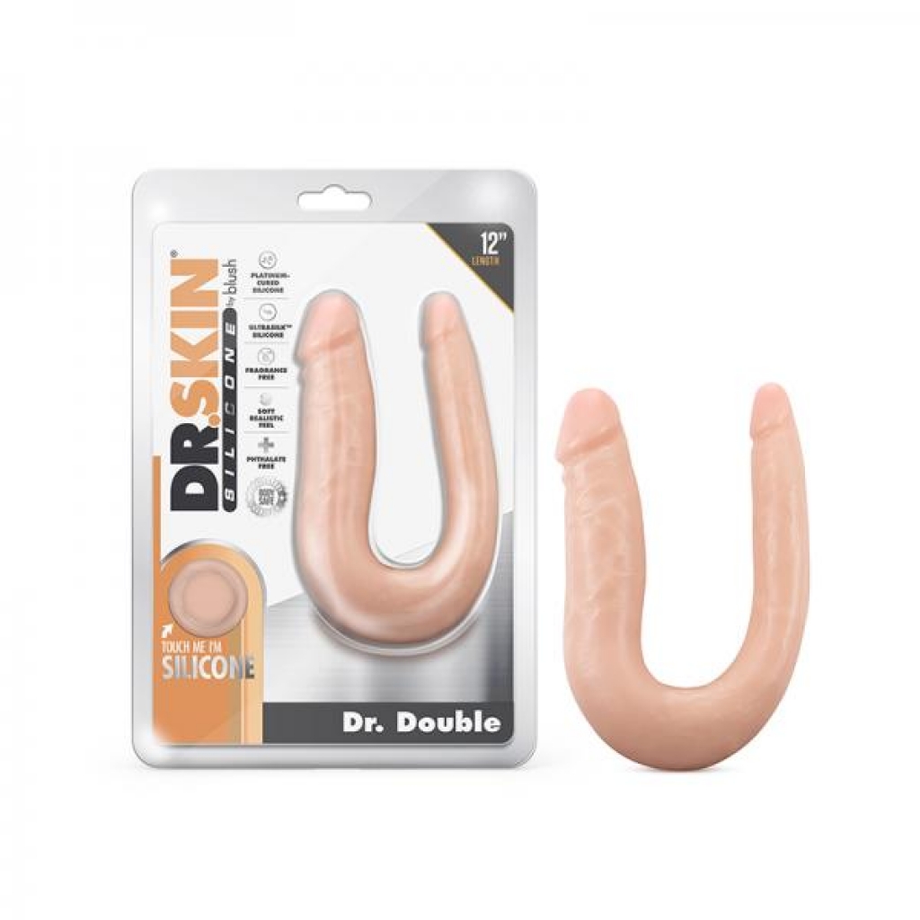 Dr. Skin Double Dong Silicone 12 In. Vanilla