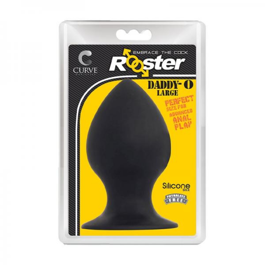 Rooster Daddy-o Large Anal Plug Black - Curve Novelties