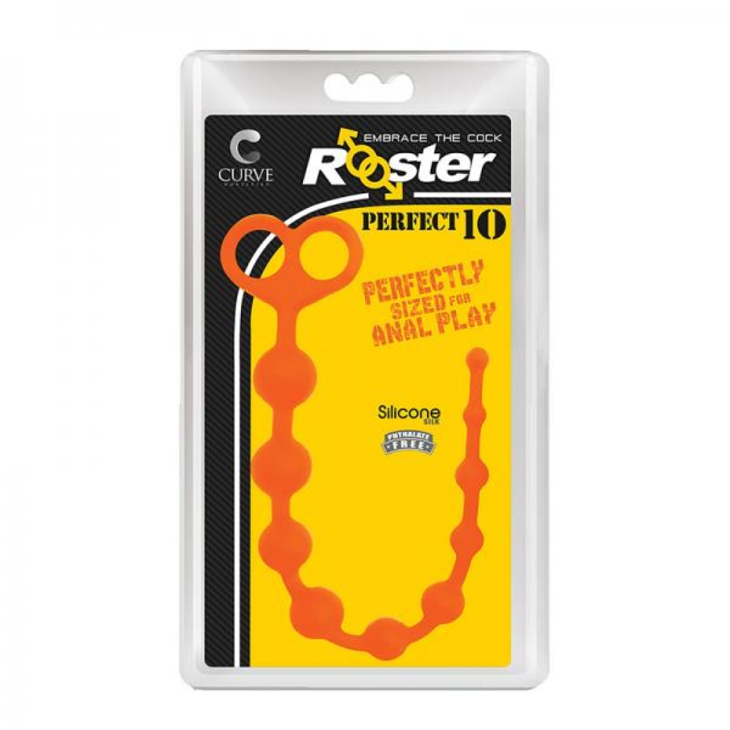 Rooster Perfect 10 Anal Plug Orange - Curve Novelties