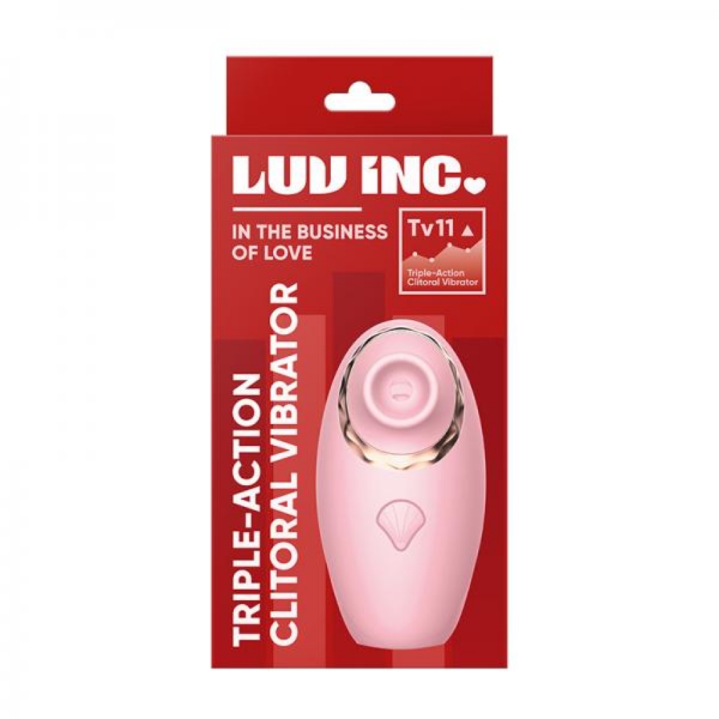 Luv Inc Tv11 Triple-action Clitoral Vibrator Pink - Luv Inc.