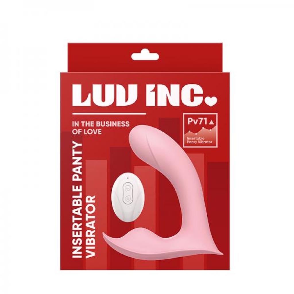 Luv Inc Pv71 Insertable Panty Vibrator Pink - Luv Inc.