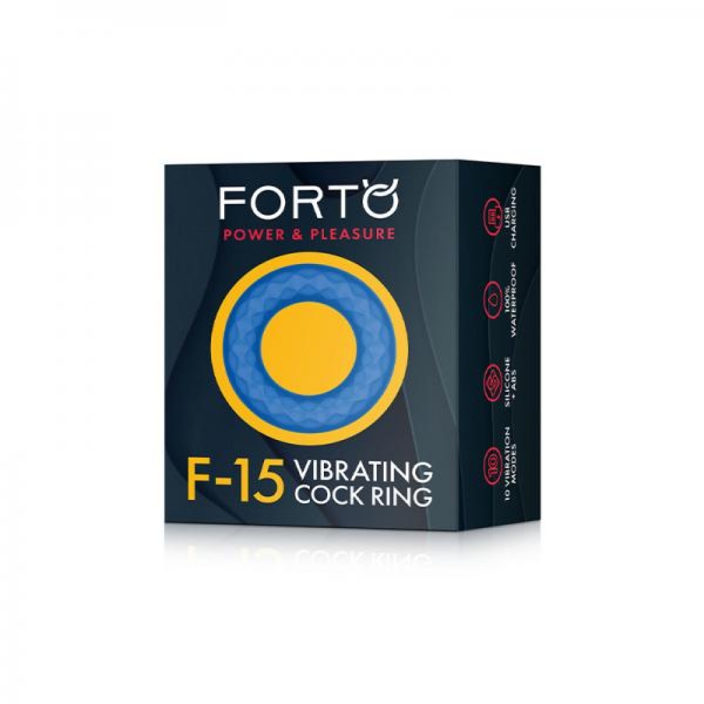 Forto F-15: Silicone Vibrating Cock Ring Blue - Vvole Llc