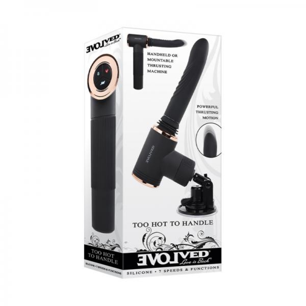 Evolved Too Hot To Handle Thrusting Sex Machine Black - Evolved Novelties