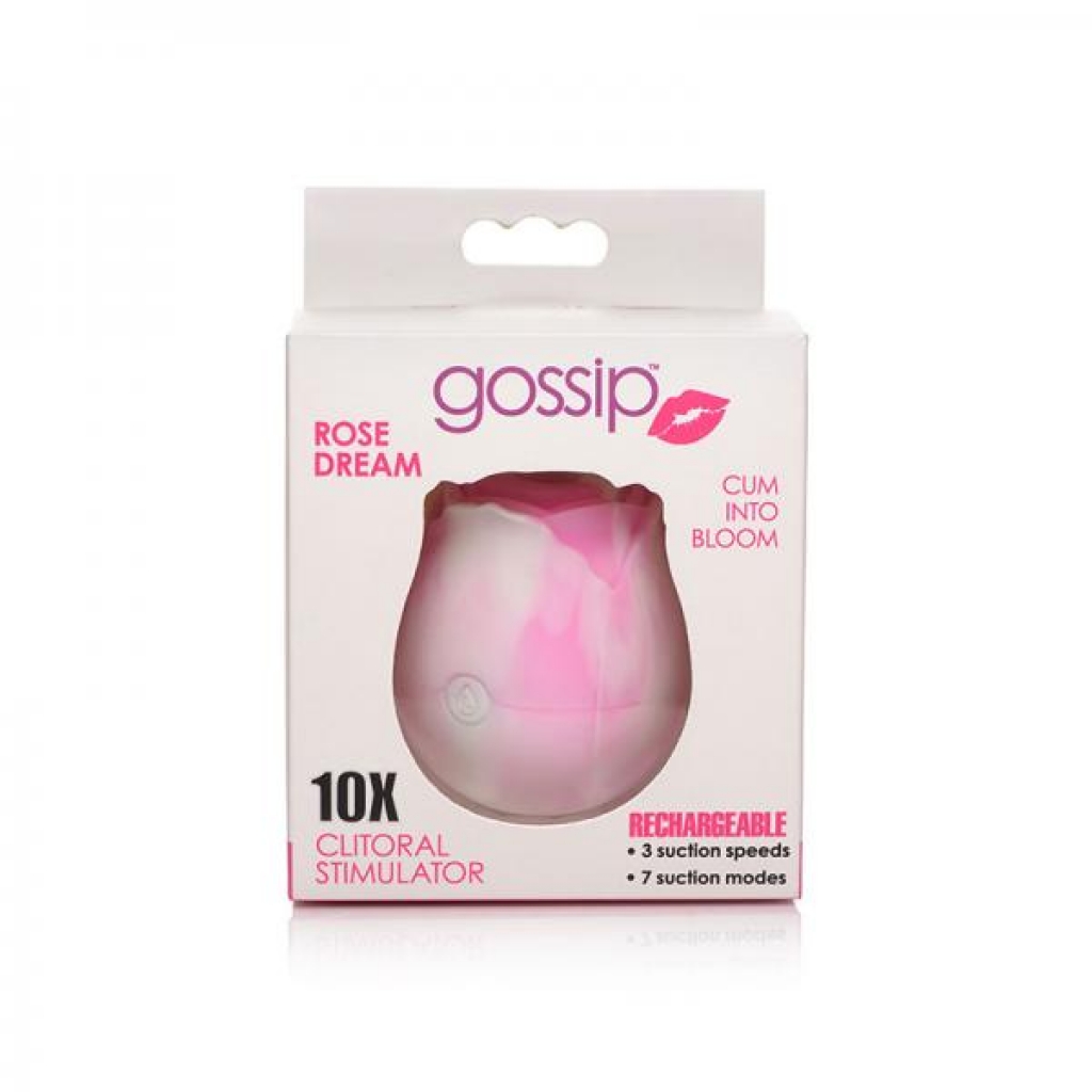 Gossip Cum Into Bloom Clitoral Vibrator Rose Dream Silicone Swirl - Curve Novelties