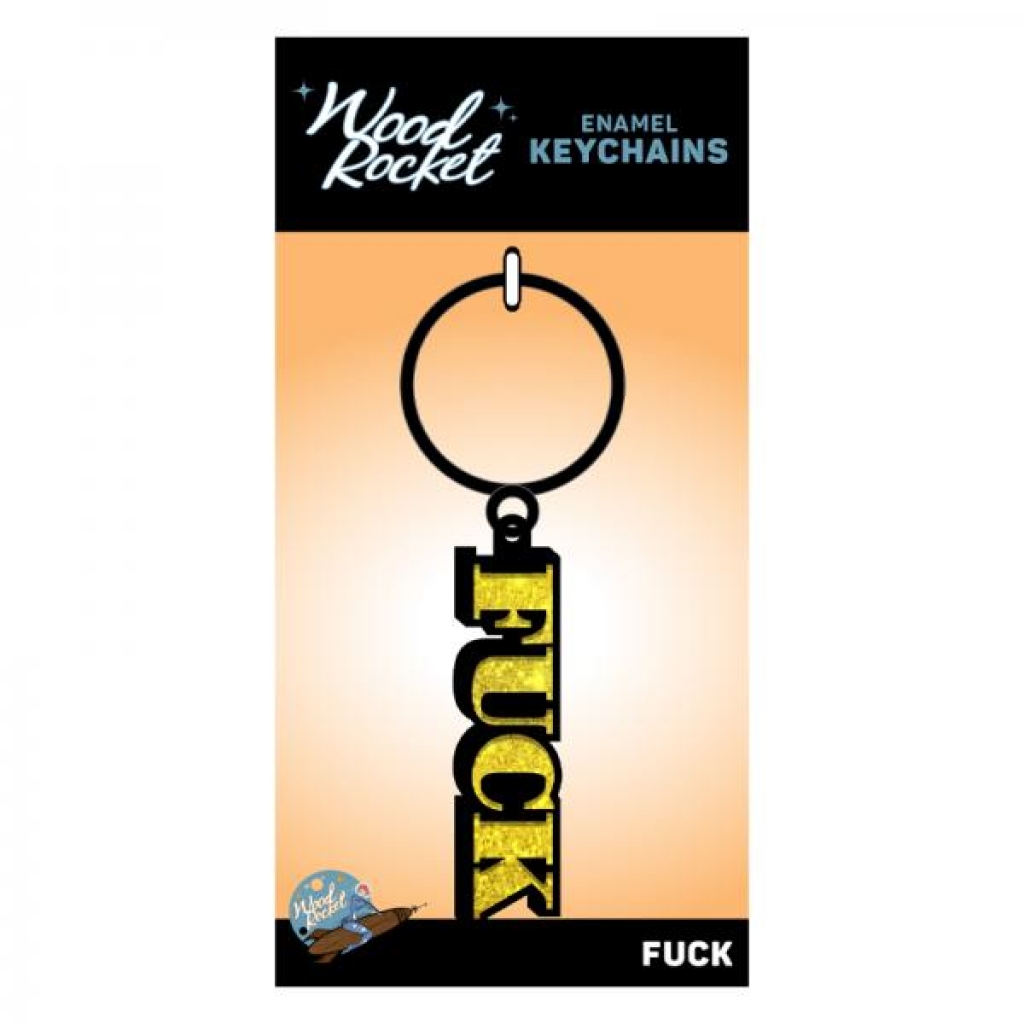 Funny Fuck Enamel Keychain by Wood Rocket