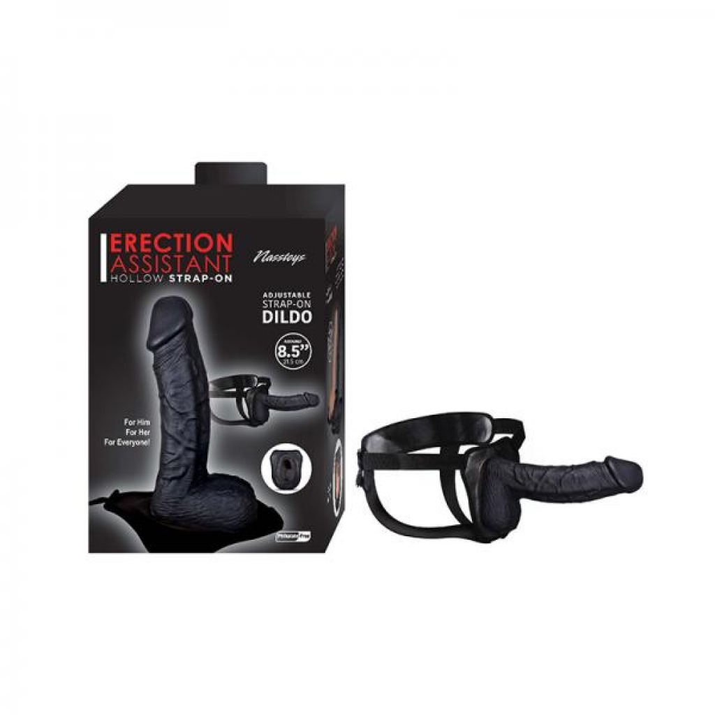 Erection Assistant Hollow Strap-on 8.5 In. Black - Nasstoys