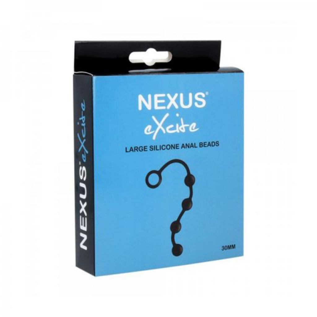 Nexus Excite Anal Beads Silicone Large Black - Nexus