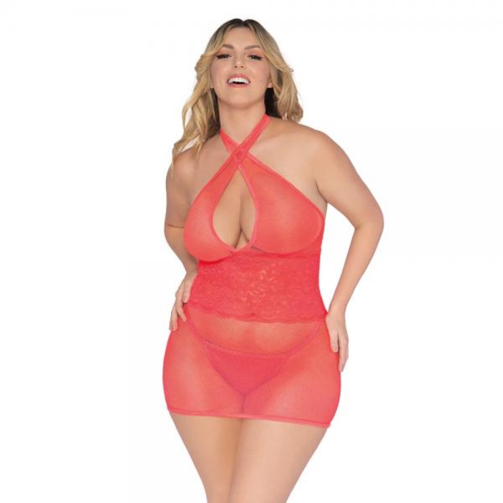 DG Chemise & G-string: Coral Queen Lingerie Set