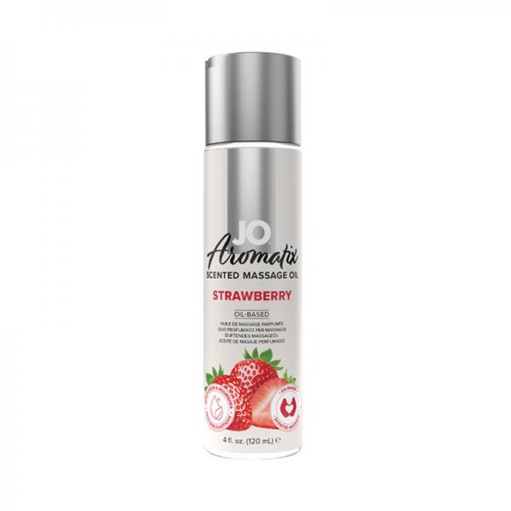 Jo Aromatix Strawberry Massage Oil 4 Oz. - System Jo