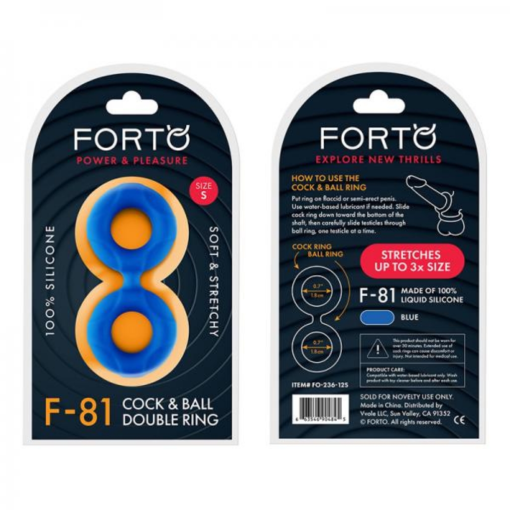 Forto F-81: Double Ring Liquid Silicone - Blue