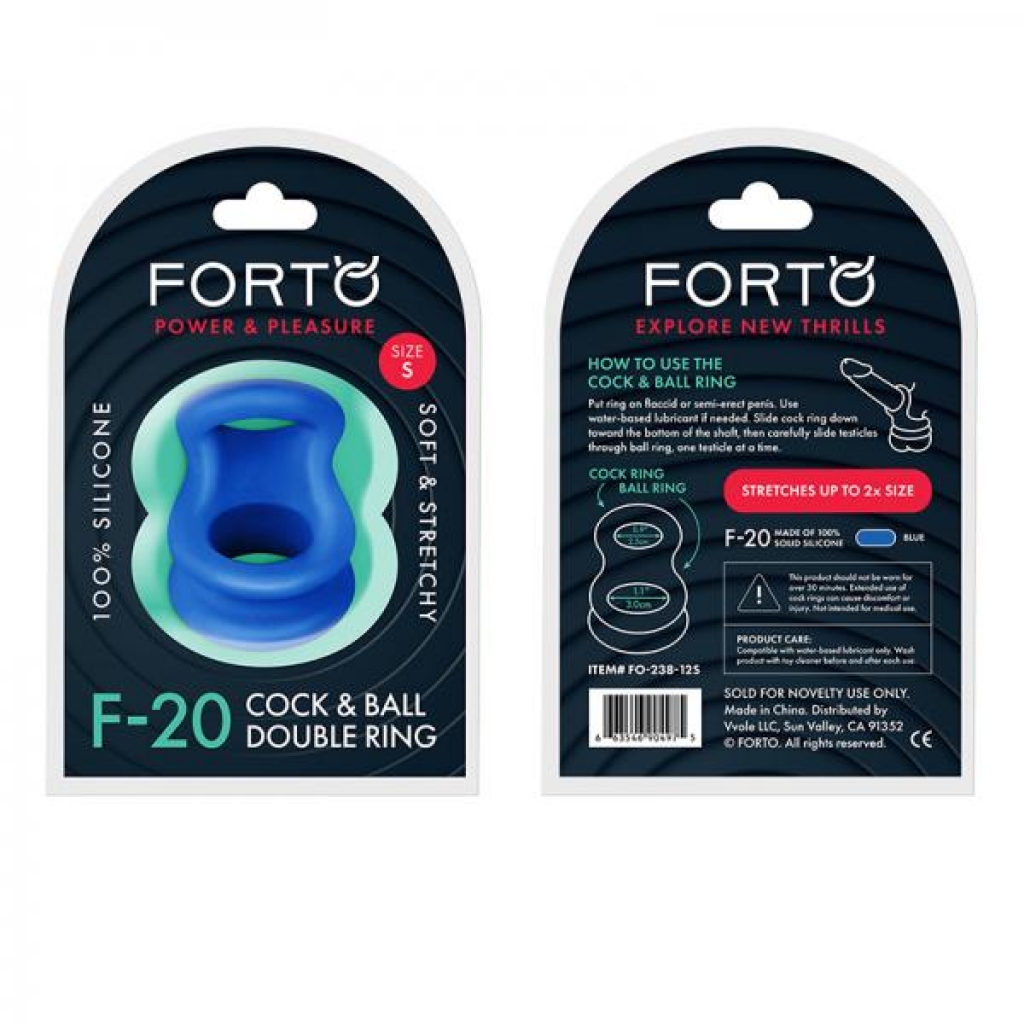 Forto F-20: Balls Stretcher Liquid Silicone 50/67 Blue - Vvole Llc