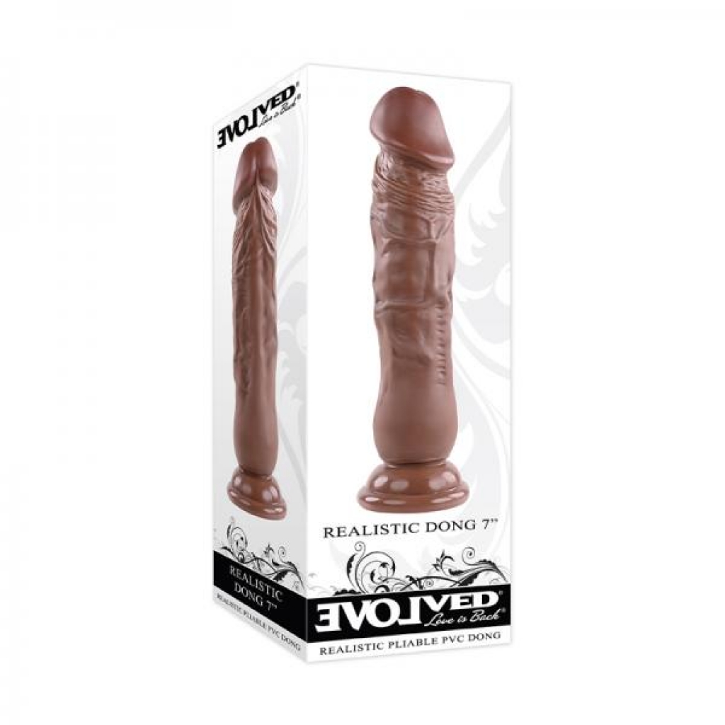 Evolved Realistic Dong 7 In. Dark - Evolved Novelties