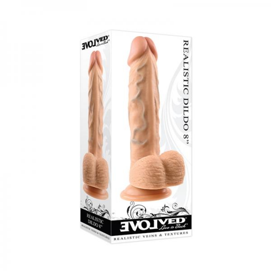 Evolved Realistic Dildo With Balls 8 In. Light - Evolved Novelties