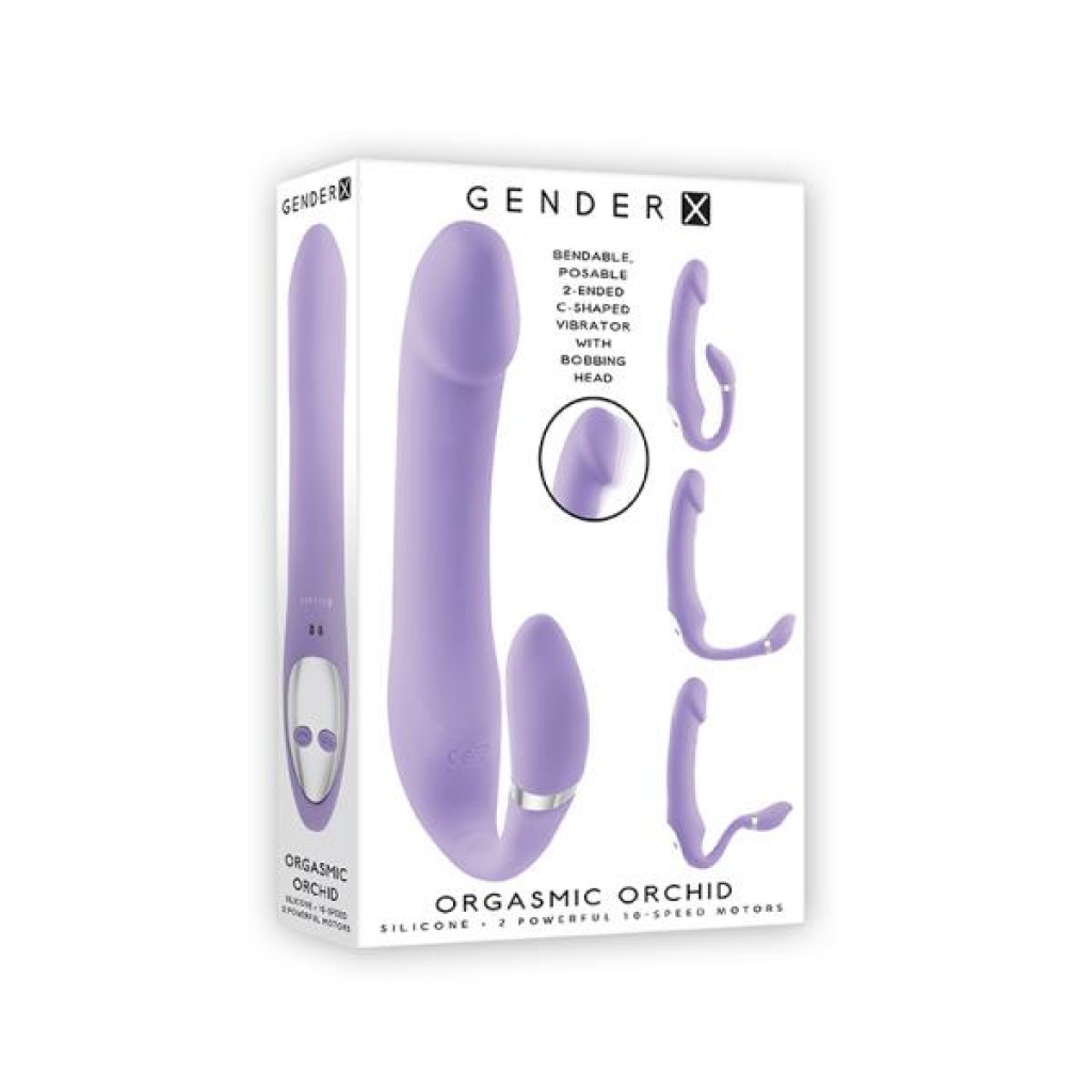 Gender X Orgasmic Orchid Dual-ended Vibrator Lavender - Evolved Novelties