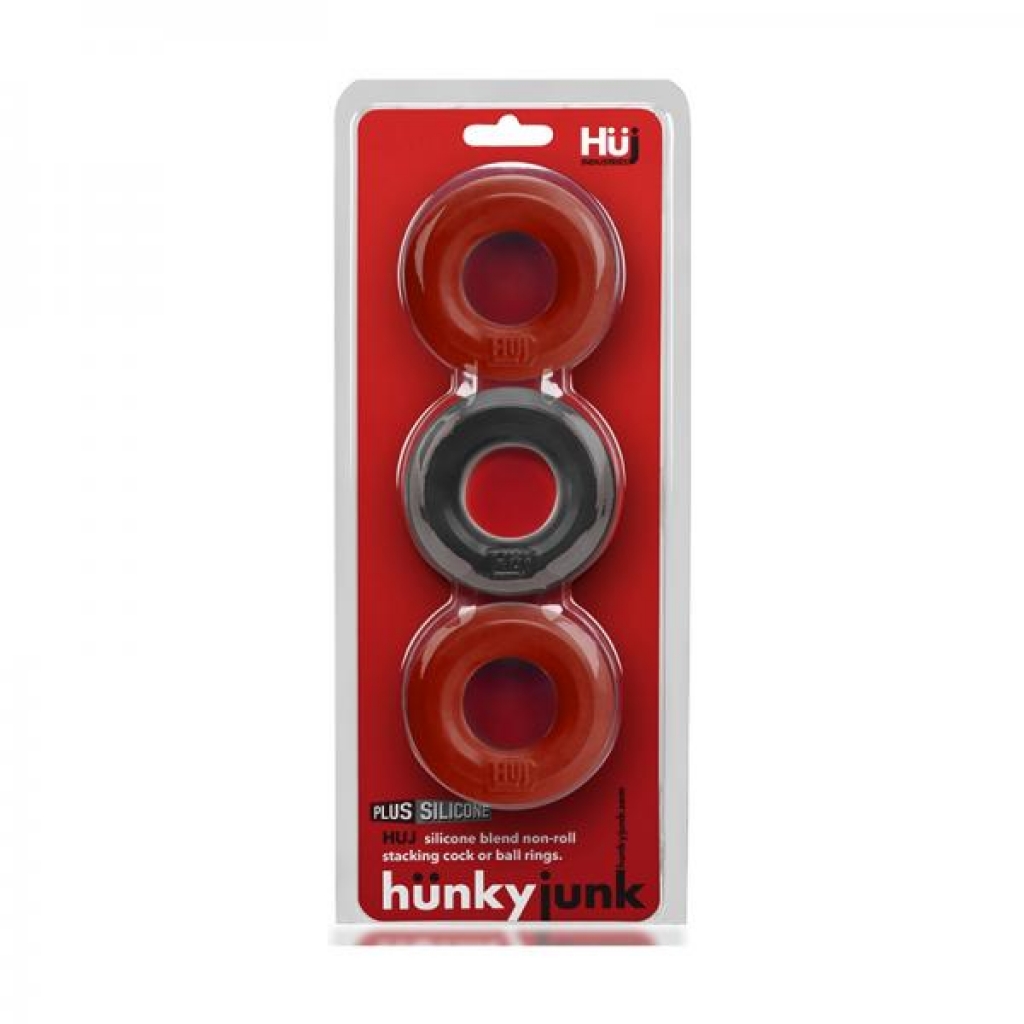 Hunkyjunk Huj3 C-ring 3-Pack - Cherry/Tar Ice