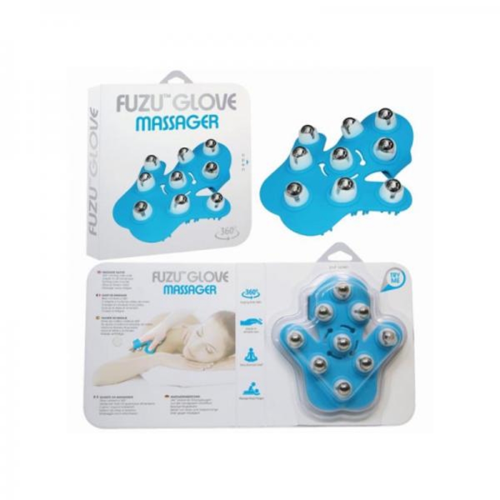 Fuzu 360 Massage Glove Neon Blue - Deeva