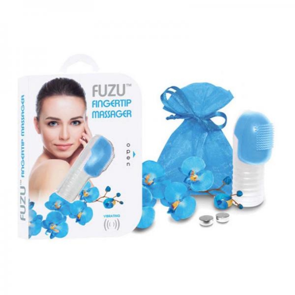 Fuzu Vibrating Fingertip Massager Neon Blue - Deeva