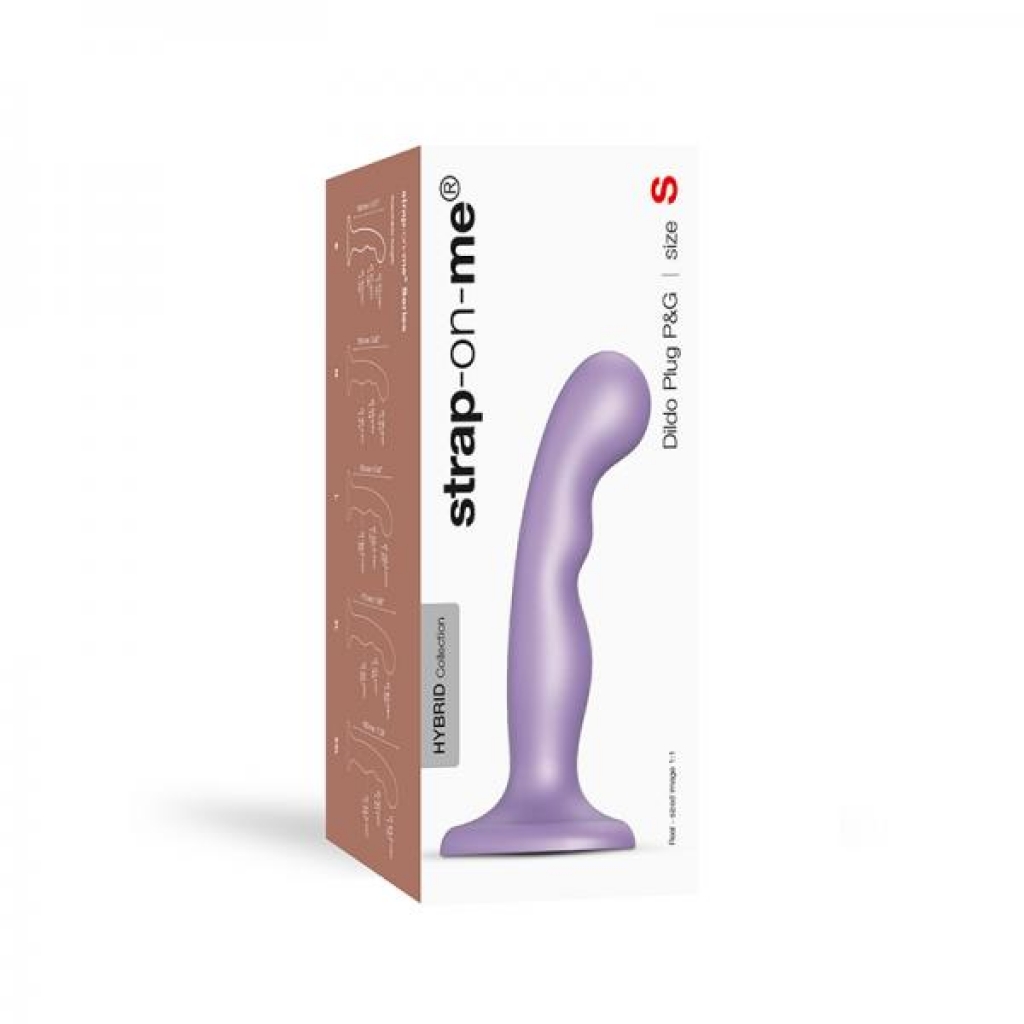 Metallic Lilac Strap-On Dildo Plug for Dual Enjoyment