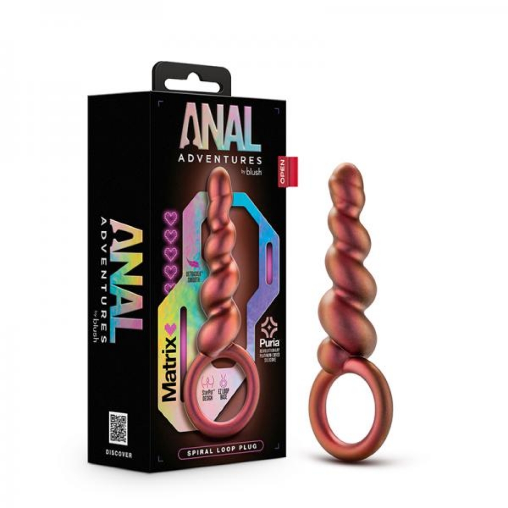 Anal Adventures Matrix Spiral Plug - Copper