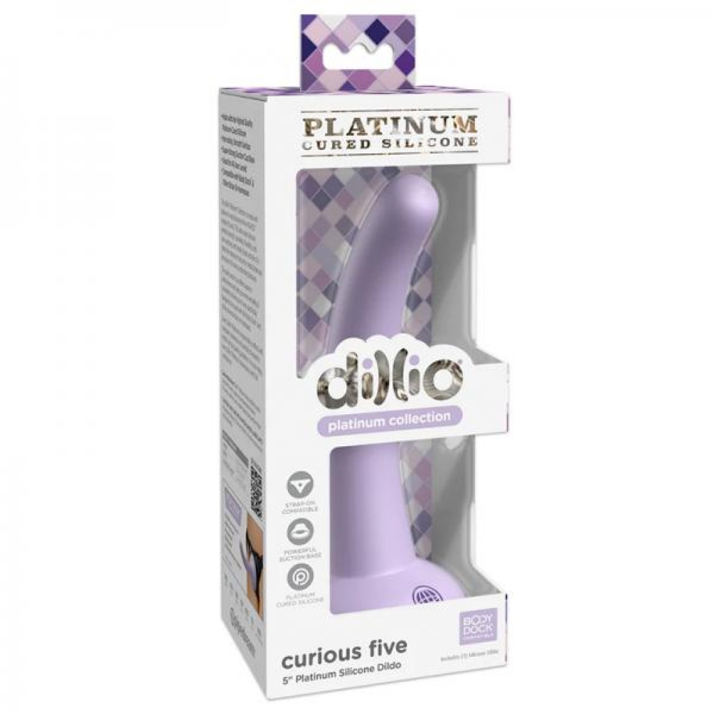 Dillio Platinum Curious Five Silicone Dildo 5 In. Purple - Pipedream Products